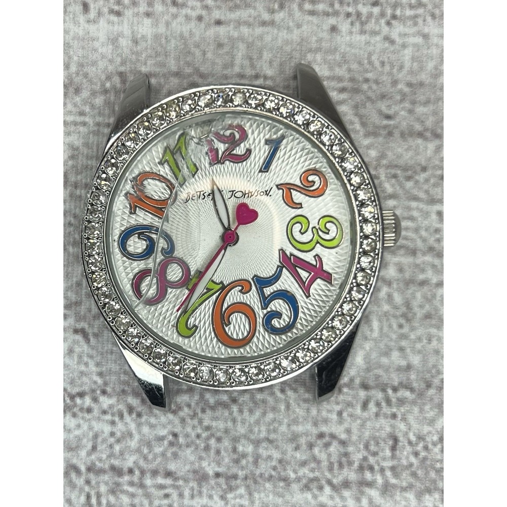 Betsey Johnson Watch Head Colorful Numbers Rhinestone Bezel Parts Repair